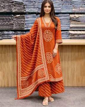 Women Printed Straight Kurta Set-image-30