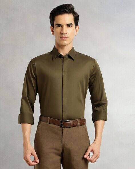 THOMAS SCOTT Men Regular Fit Spread-Collar Shirt