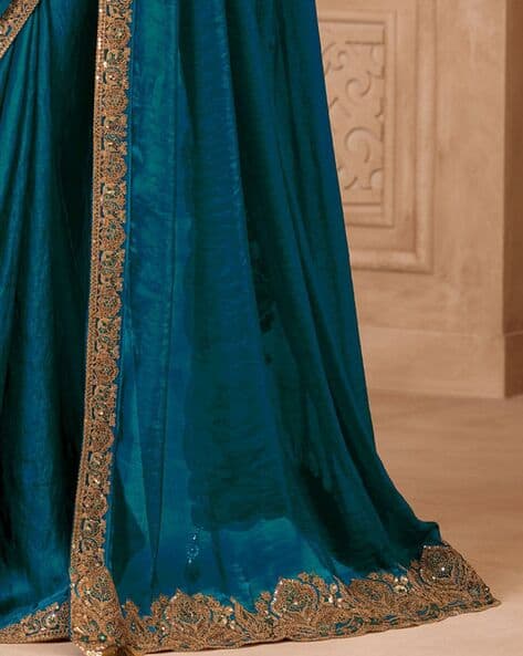 Saree mall Women Embroidered Designer Saree with Blouse Piece - Image 6