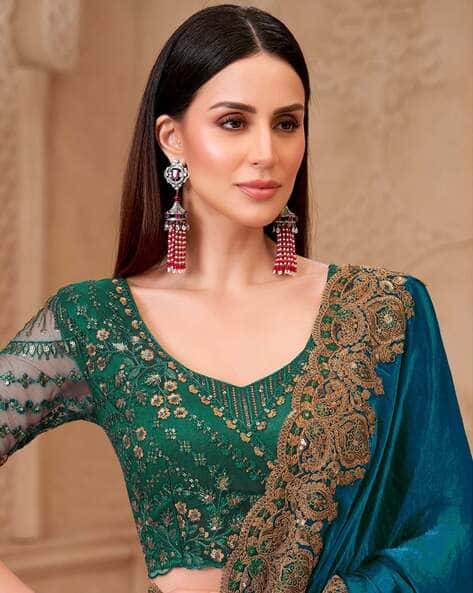Saree mall Women Embroidered Designer Saree with Blouse Piece - Image 5