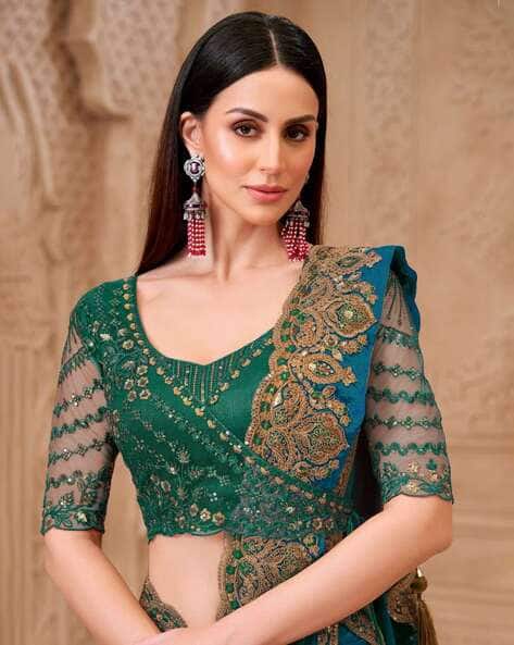 Saree mall Women Embroidered Designer Saree with Blouse Piece - Image 3