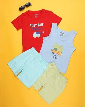 Pack of 2 Graphic Print Shorts Set-image-30