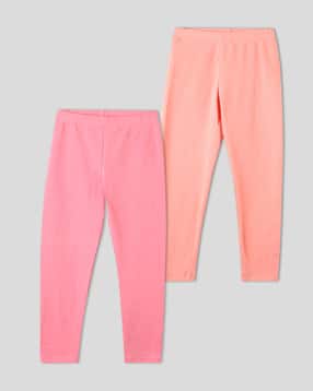 wotnot by azorte Girls Pack of 2 Solid Leggings-picture-14
