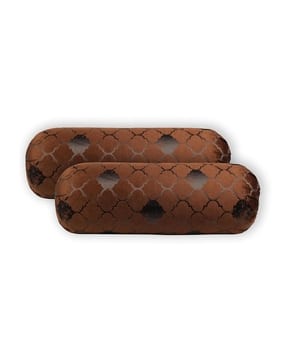Set of 2 Velvet Bolster Covers 32" x 16"  -image-27
