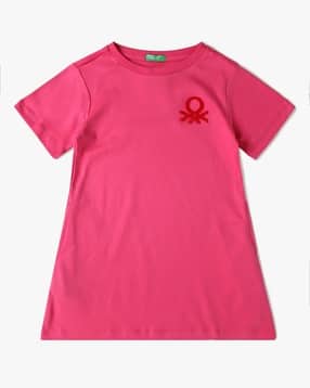 united colors of benetton Girls Interlock T-Shirt Dress with Plutch Embroidery-picture-42