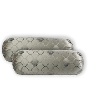 Set of 2 Velvet Bolster Covers 16" x 32"  -image-3