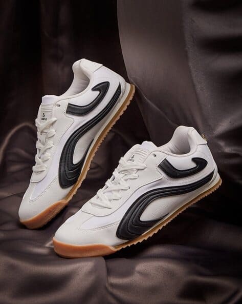 Campus Men Round-Toe Lace-Up Sneakers