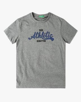 united colors of benetton Boys Typographic Print Relaxed Fit Round-Neck T-Shirt-picture-51