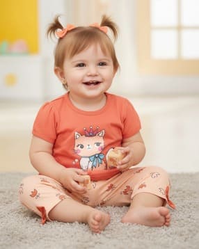 Graphic Print Shorts Set-image-14
