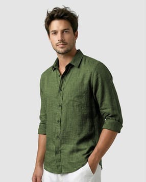 beyoung Men Patterned Regular Fit Shirt with Patch Pocket-picture-37