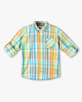 point cove Boys Checked Relaxed Fit Shirt-picture-27