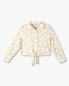 lee cooper Girls All-Over Print Relaxed Fit Tie-Up Waist Shirt-picture-20