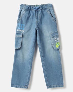 Boys Washed Regular Fit Cargo Pants-image-5