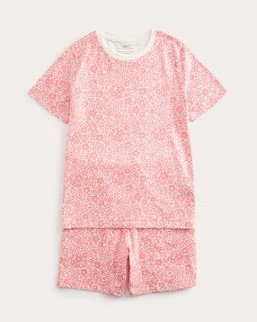 marks & spencer Girls Floral Print T-Shirt & Shorts Set-picture-20
