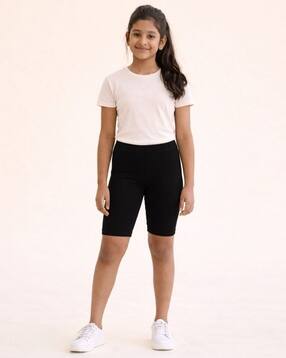 Girls Slim Fit Mid Rise Shorts-image-19
