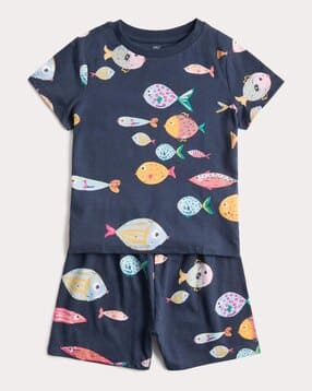 marks & spencer Girls Printed T-Shirt & Shorts Set-picture-19
