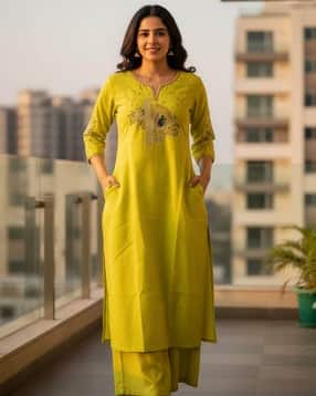 nyrika Women Embroidered Straight Kurta with Palazzos-picture-44
