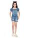 Girls Lightly Washed Top & Shorts Set
