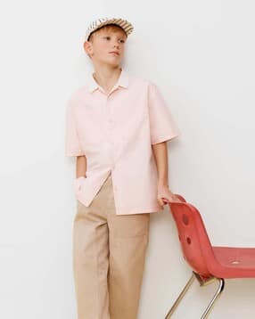 marks & spencer Boys Regular Fit Shirt with Patch Pockets-picture-43