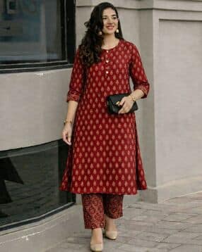 gosriki Women Block Print Straight Kurta Set With Dupatta-picture-25