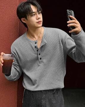 hoodler Men Regular Fit Henley-Neck T-Shirt-picture-31