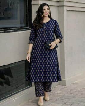 gosriki Women Block Print Straight Kurta Set With Dupatta-picture-11