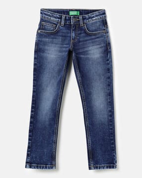 united colors of benetton Boys Lightly Washed Slim Fit Jeans-picture-10