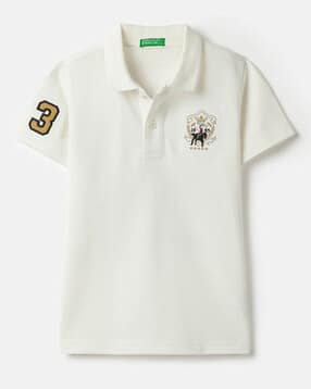 united colors of benetton Boys Embroidered Regular Fit Polo T-Shirt-picture-11