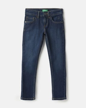 united colors of benetton Boys Slim Fit Basic Scrapping Denim Jeans-picture-26