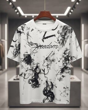 Men Printed Oversized Round-Neck T-Shirt-image-40