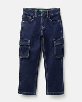 united colors of benetton Boys Straight Fit Cargo Jeans-picture-12