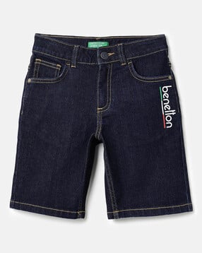 united colors of benetton Boys Regular Fit Shorts with Brand Print-picture-22