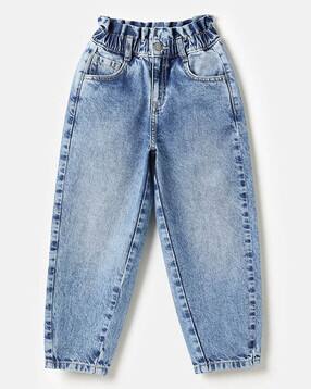 united colors of benetton Girls Mid-Wash Paperbag Jeans-picture-39