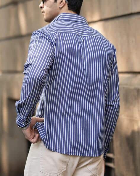 Buda Jeans Co Men Striped Regular Fit Shirt - Image 3