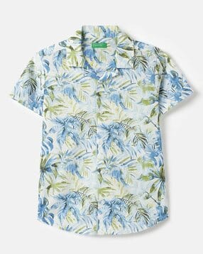 united colors of benetton Boys Tropical Print Regular Fit Shirt-picture-43