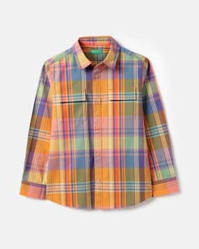 united colors of benetton Boys Checked Regular Fit Shirt-picture-11