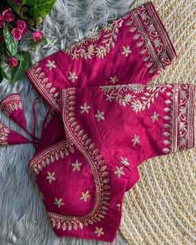 Embroidered Back-Open Blouse-image-22