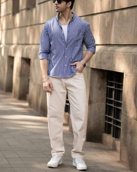 Buda Jeans Co Men Striped Regular Fit Shirt - Image 4