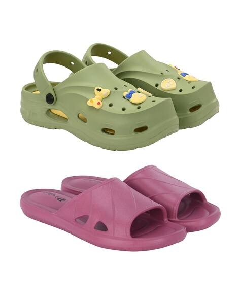 BIRDE Women Set of 2 Slingback Clogs & Slides