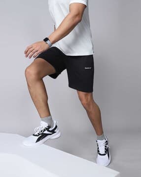 Regular Fit Shorts with Brand Print-image-45