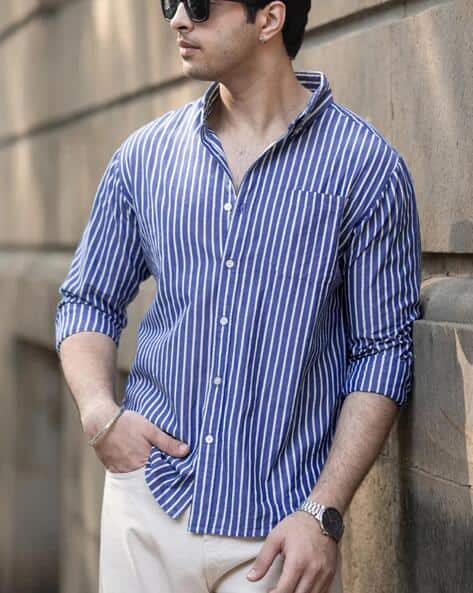 Buda Jeans Co Men Striped Regular Fit Shirt - Image 2