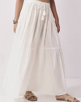 biba Women Tiered Skirt with Elasticated Drawstring Waist-picture-31