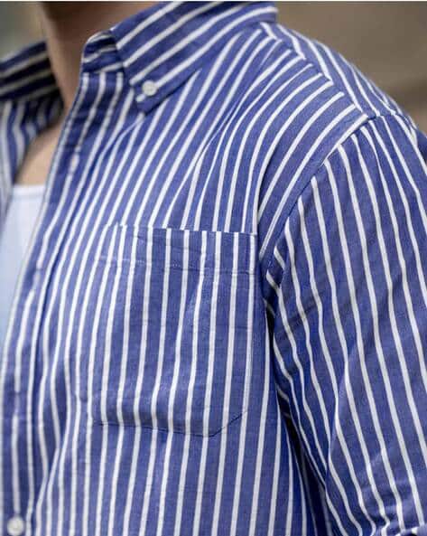 Buda Jeans Co Men Striped Regular Fit Shirt - Image 6