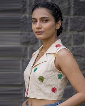 indie picks Embroidered Front-Open Blouse-picture-38