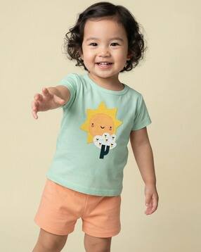 nauti nati Applique T-Shirt with Shorts Set-picture-37