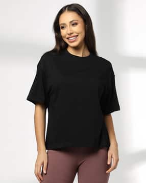 rio basic Women Boxy Fit Crew-Neck T-Shirt-picture-47