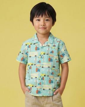 nauti nati Boys Graphic Print Regular Fit Shirt -picture-41