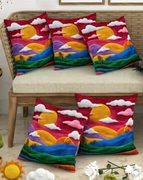 chhavi india Pack of 5 Graphic Print Cushions Cover-picture-6