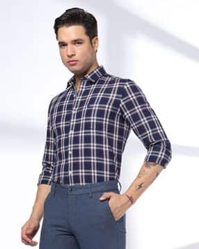 netplay Men Checked Slim Fit Shirt with Patch Pocket-picture-10