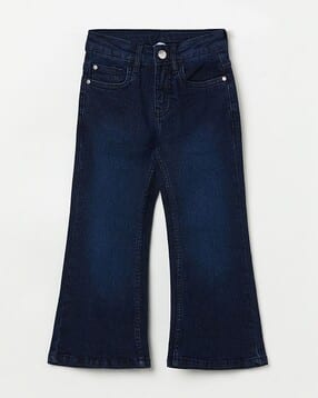 fame forever by lifestyle Girls Lightly-Washed Wide Jeans with Fly Button-Closure-picture-25